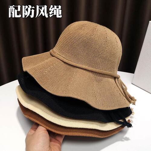 渔夫帽女夏季透气草帽可