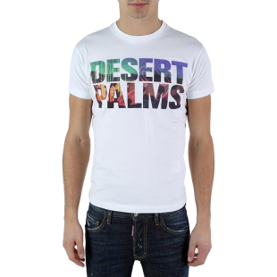 T恤全棉圆领时尚 标语印花短袖 上衣 D二次方男士 Dsquared2