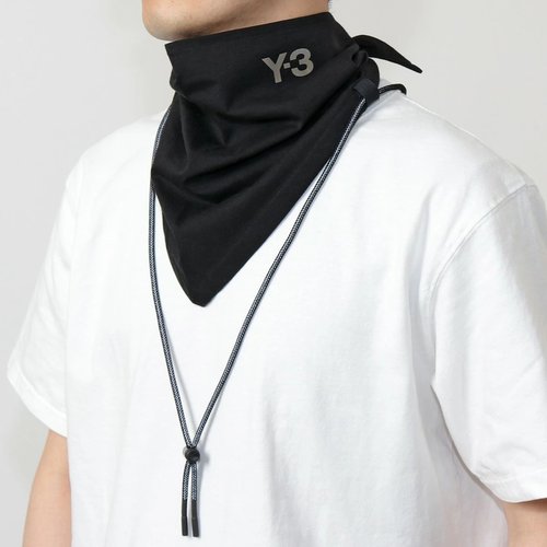 Y-3男女通用棉质y3徽标图案户外骑行护颈遮阳防尘面罩头巾