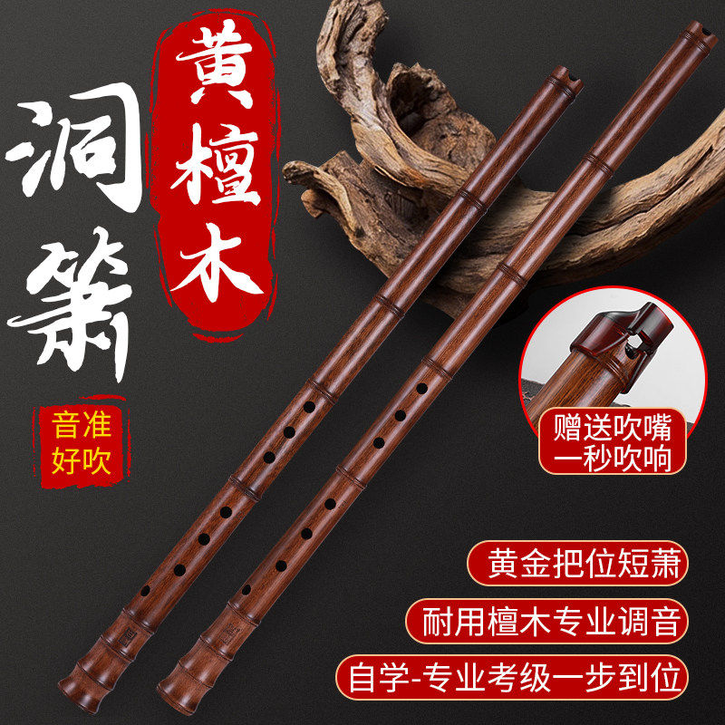 黄檀木洞箫高级古风演奏洞箫民族乐器G调F调短箫专业音乐初学级