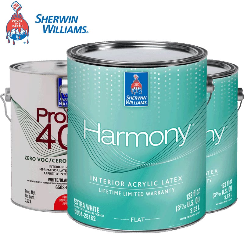 美国宣伟涂料原装进口内墙环保乳胶漆水性墙面漆包施工基检套装