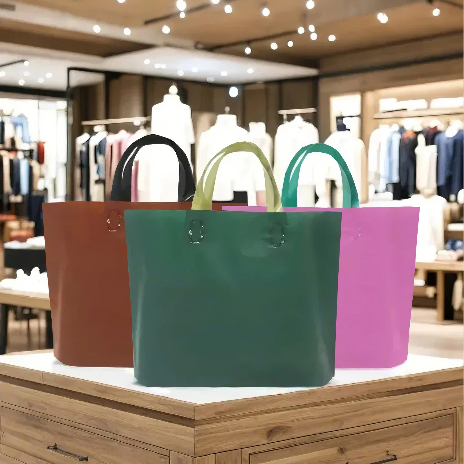 横版磨砂服装店袋子化妆品店百货店袋子胶袋塑料手提袋购物袋批发,包装,礼品袋/塑料袋,淘宝优惠券,粉丝福利购,淘宝优惠卷