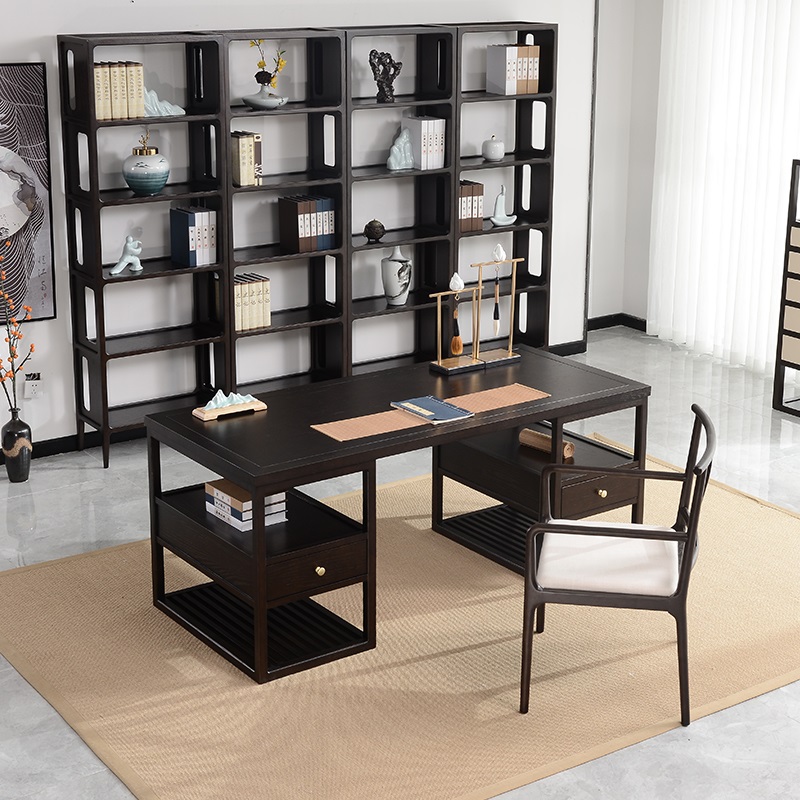 新中式书桌白蜡木实木现代画案练字毛笔书法桌子专用桌禅意书画桌