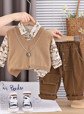 儿童新款春秋套装男宝宝外穿洋气