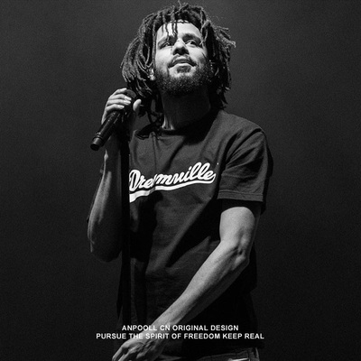 J.Cole同款短袖t恤重磅纯棉男装