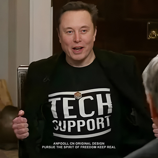 SpaceX埃隆马斯克同款短袖T恤美式重磅纯棉夏季男装宽松大码学生