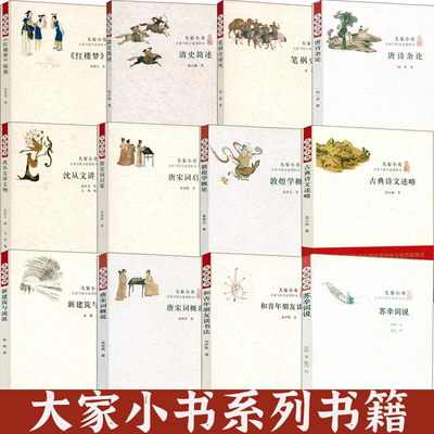 大家小书系列红楼梦探源清史简述笔祸史谈丛沈从文讲文物唐诗杂论唐宋词启蒙中国文学史导论词曲概论中国戏剧史讲座敦煌学概论书籍
