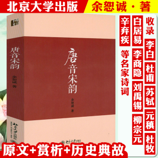 唐音宋韵 名家解读唐宋诗词诗词鉴赏书籍