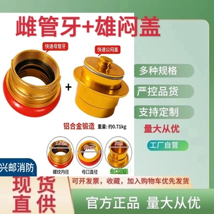 锻造铝快速分水器内丝管牙接口消防车快插闷盖内螺纹25/40/65/80