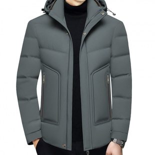 绅骑正品新款爸爸装羽绒服男士短款中年冬季加厚保暖外套B77028