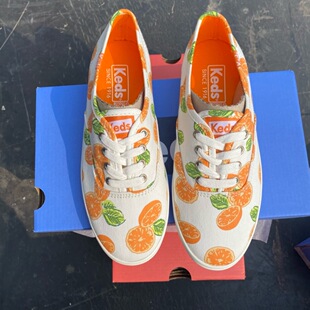 keds菠萝桔子西瓜柠檬  女帆布鞋，特别瘦，偏小，脚瘦正码，硫化
