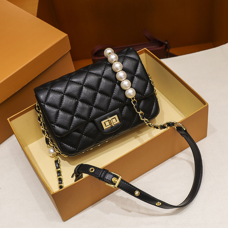 小ck女包包旗舰店官网2020新款潮欧洲站斜挎包包小香风链条珍珠包