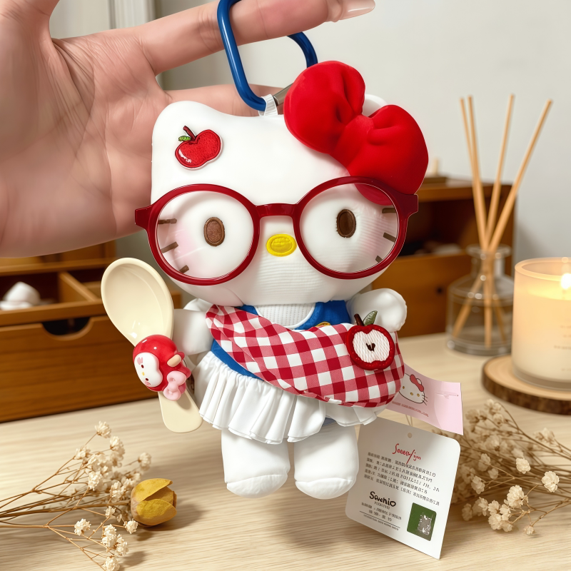 正版HelloKitty苹果甜心挂件礼物公仔书包钥匙扣包包挂饰摆件礼物