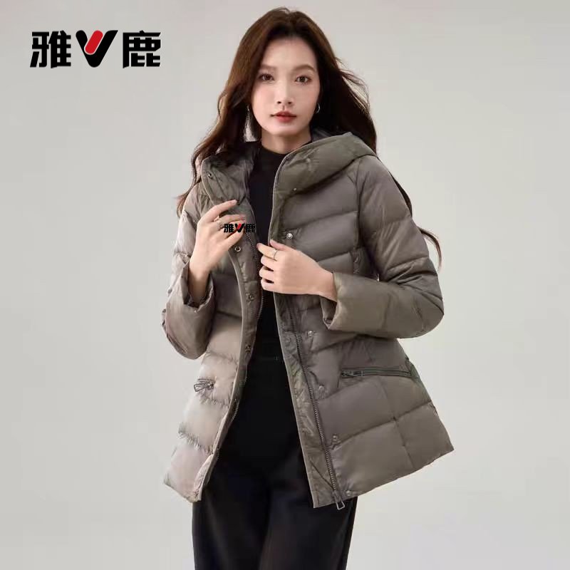 羽绒服女中长款收腰轻薄秋冬外套