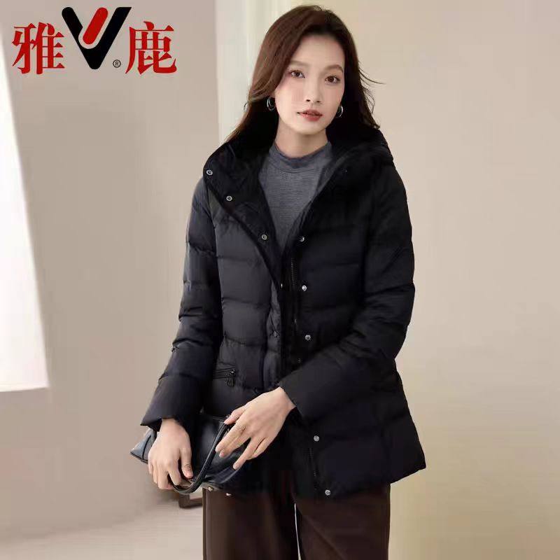 羽绒服女中长款收腰轻薄秋冬外套