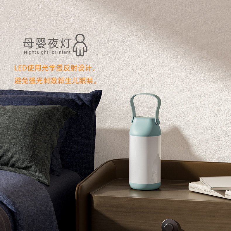 明可达led小夜灯卧室睡眠灯台灯床头氛围灯应急照明伴睡灯
