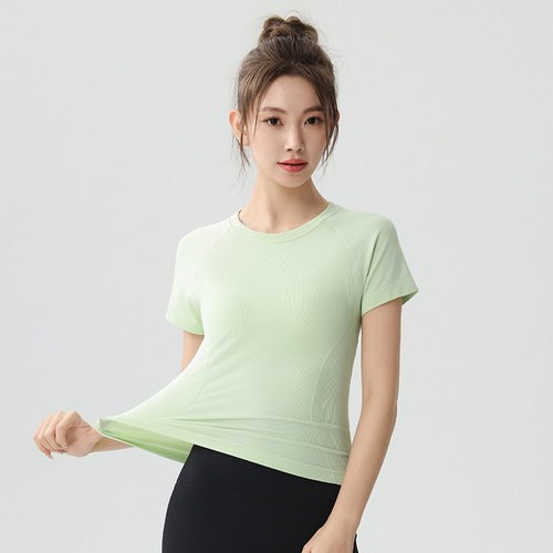 IUIUYOGO瑜伽服弹力短袖运动衣