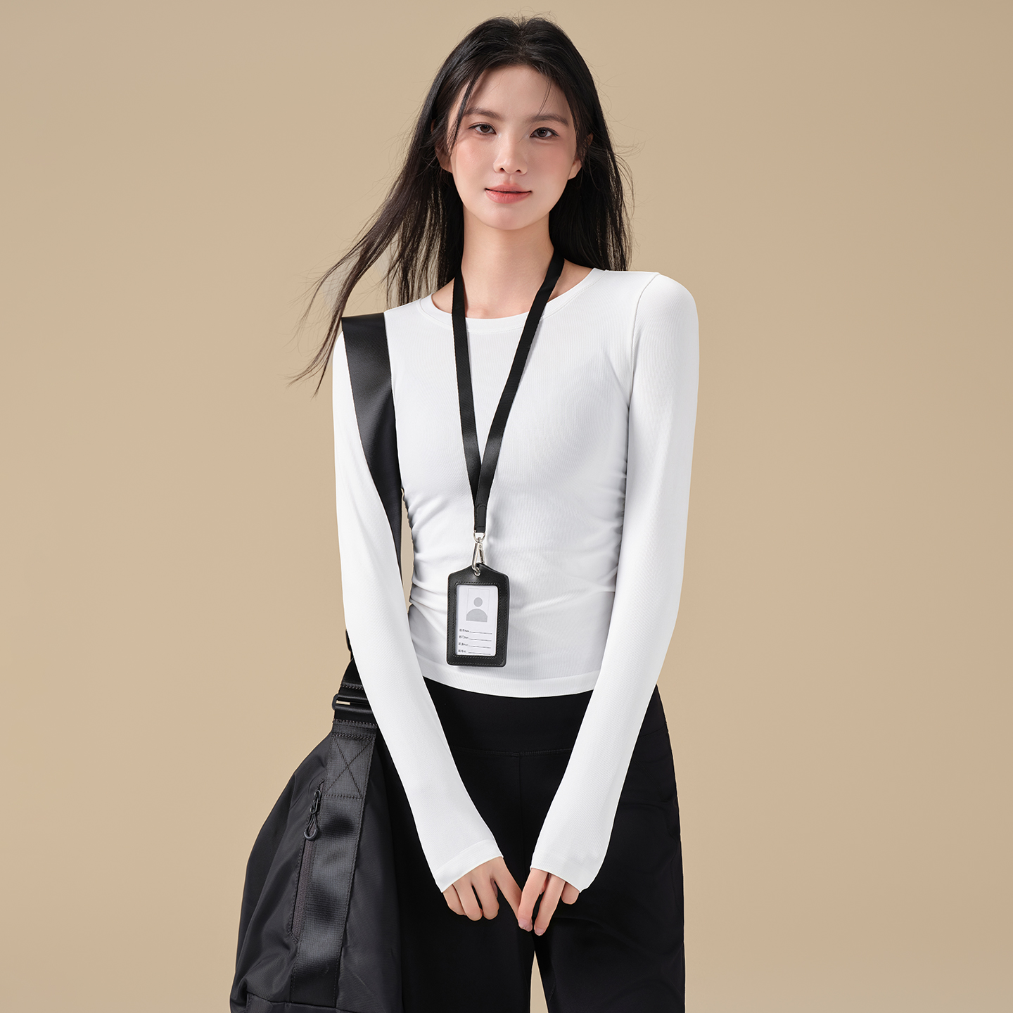 IuIu秋季高弹运动瑜伽服上衣长袖