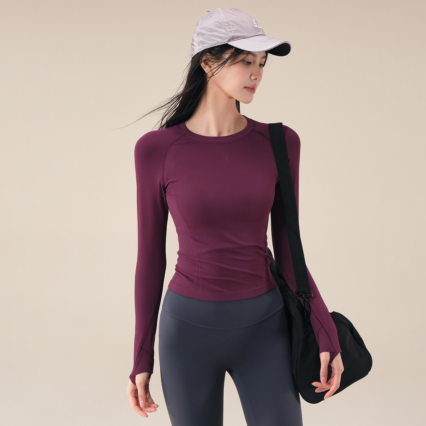 IuIu秋季修身瑜伽服长袖健身服