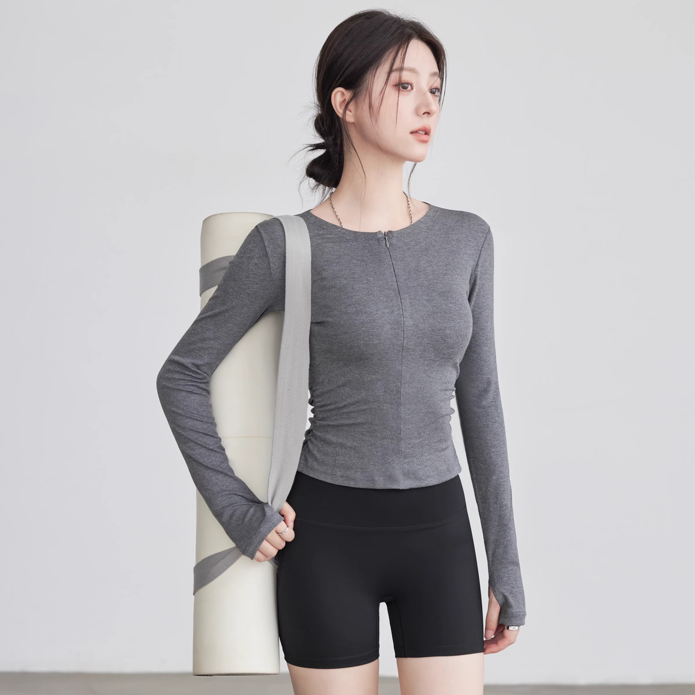 IuIu秋季裸感运动瑜伽服健身长袖