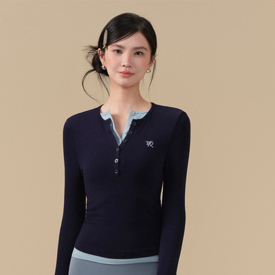 IuIu秋冬亨利领假两件运动上衣女