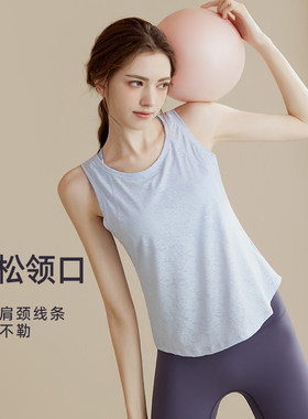 LULU YOGO瑜伽服宽松速干运动背心女跑步罩衫无袖健身上衣夏季
