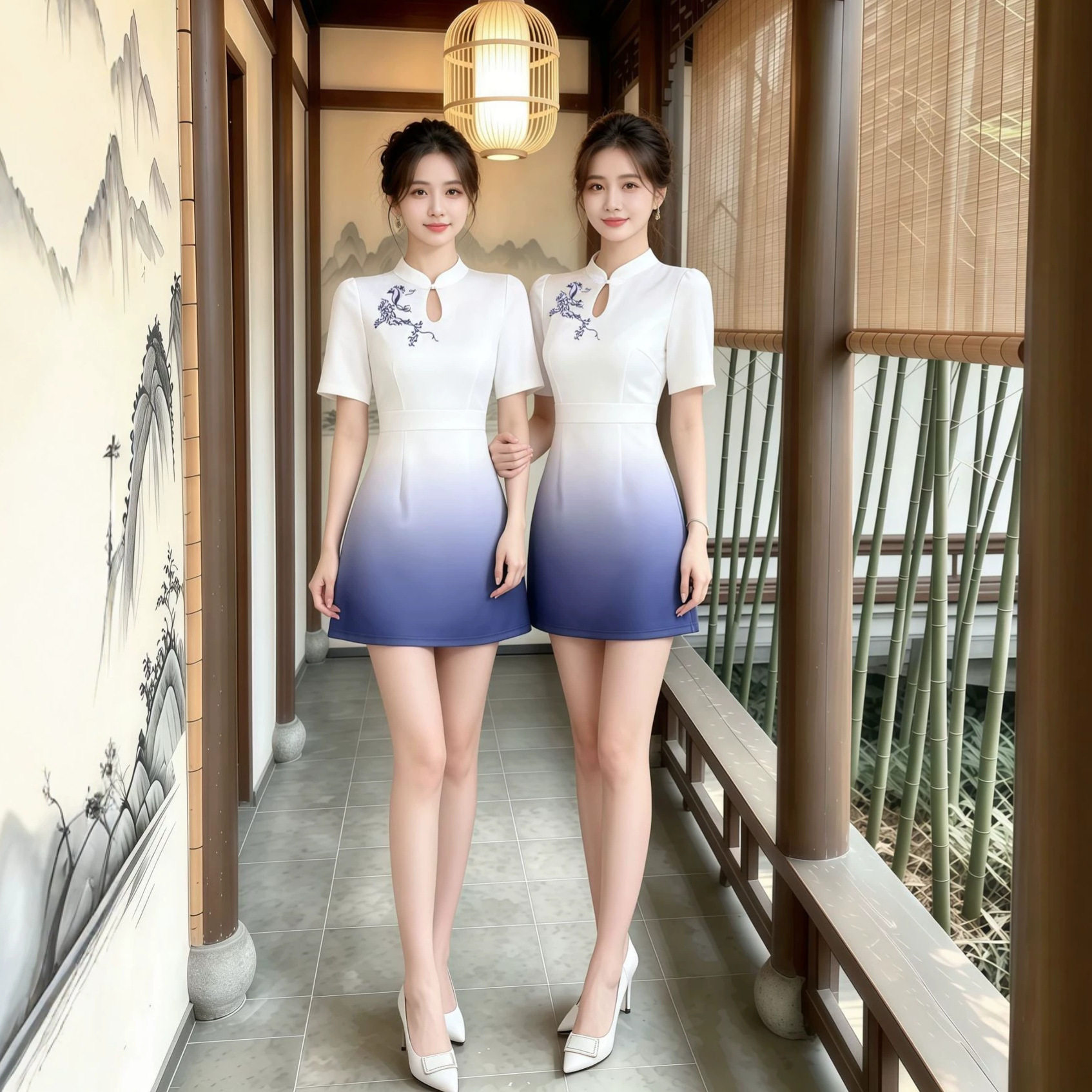 新款春夏足浴养生馆技师工作服两件套连衣裙按摩店足疗套装