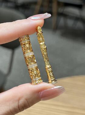 随身佛纯银镀金女六字箴言项链