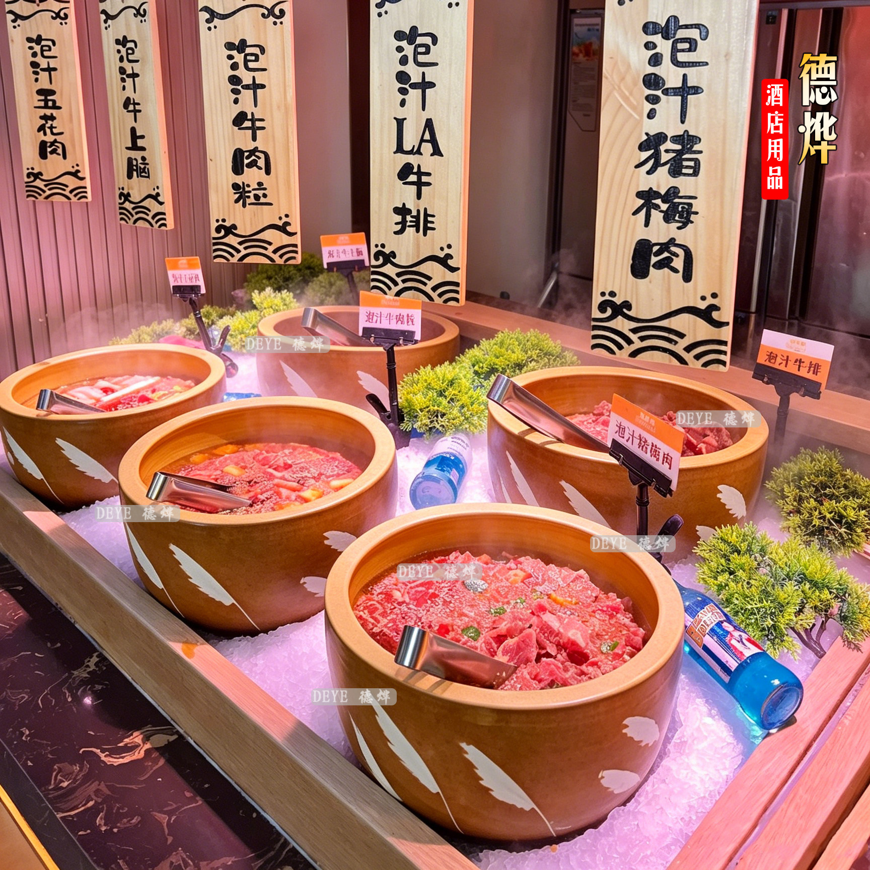 腌制肉烤肉鲜切拌肉陶瓷盆缸大号图片