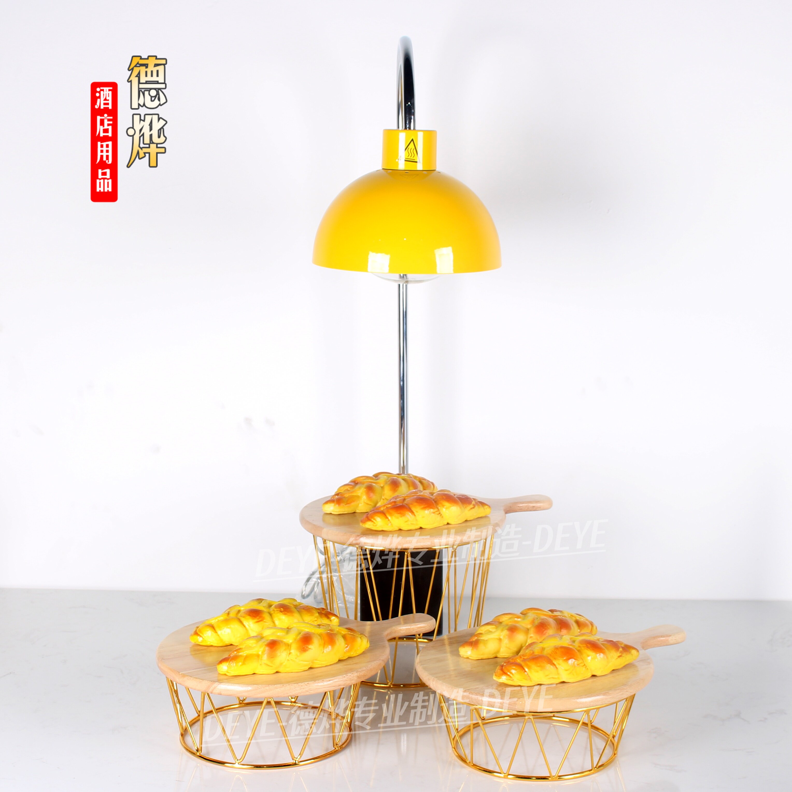自助披萨木托盘牛扒盘西式点心盘西餐专用盘牛排板食品保温加热灯