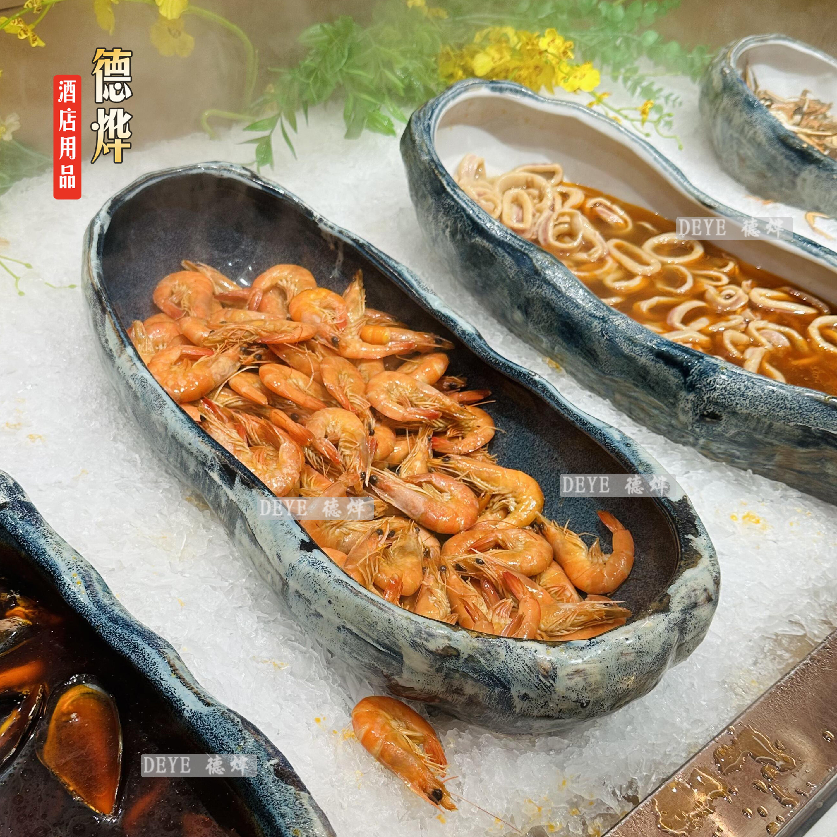 腌制肉缸陶瓷捞汁海鲜钵钵鸡容器图片
