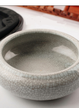 热卖超值景德镇陶瓷开片毛笔碎瓷/笔洗文房四宝/书法书房用品