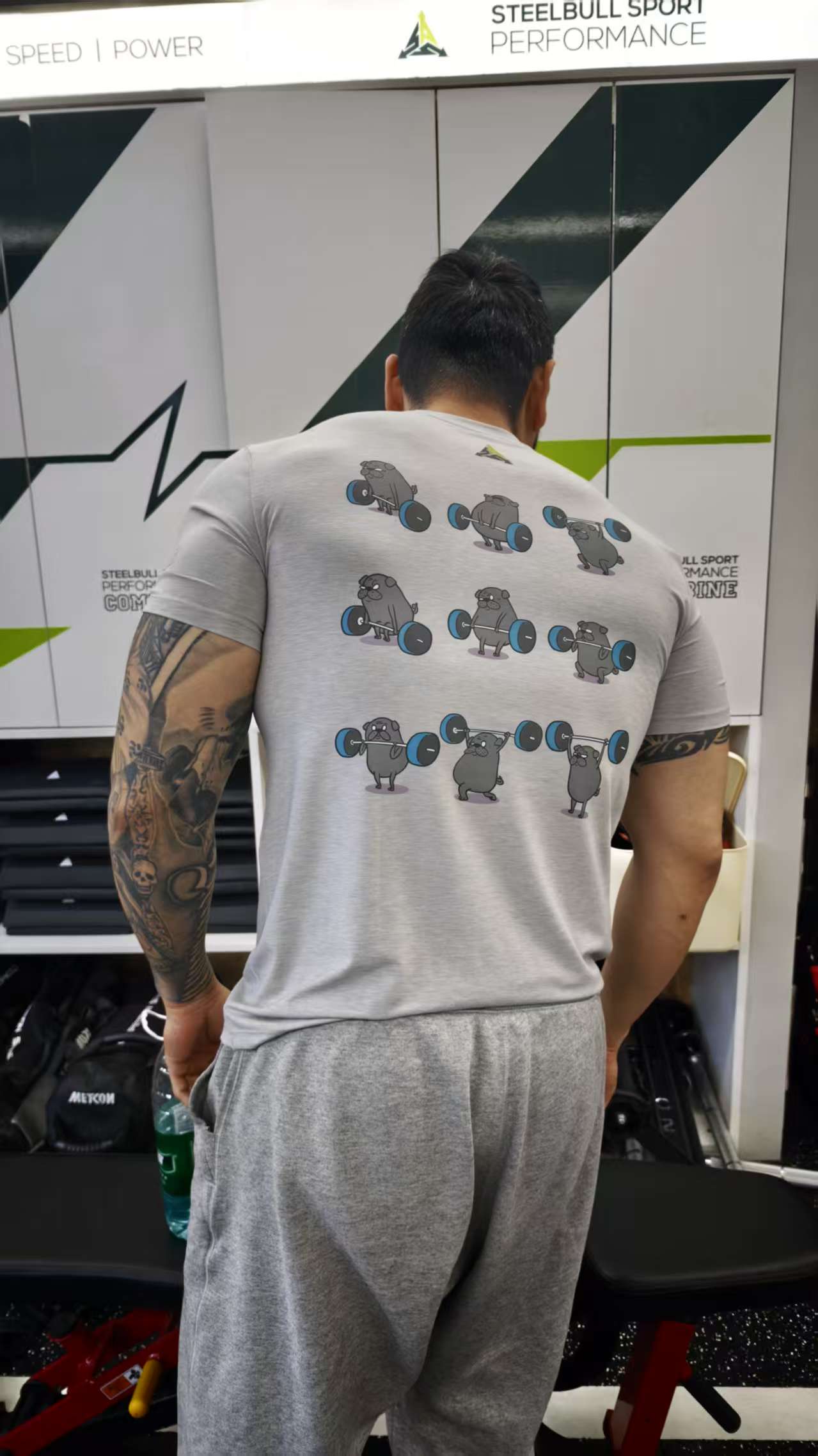 卖完了仅展示 SSP铁牛老午小狗新款短袖高弹贴身速干健身服训练服