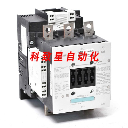 工业配件电源接触器AC-3E/AC-3 185 A 90KW 3RT1056-2AP36