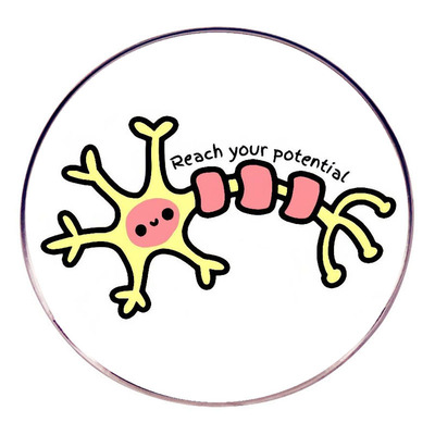 发挥你潜力胸针卡通神经元别针