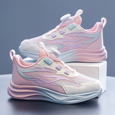 女童春夏网面透气轻便软底跑步鞋