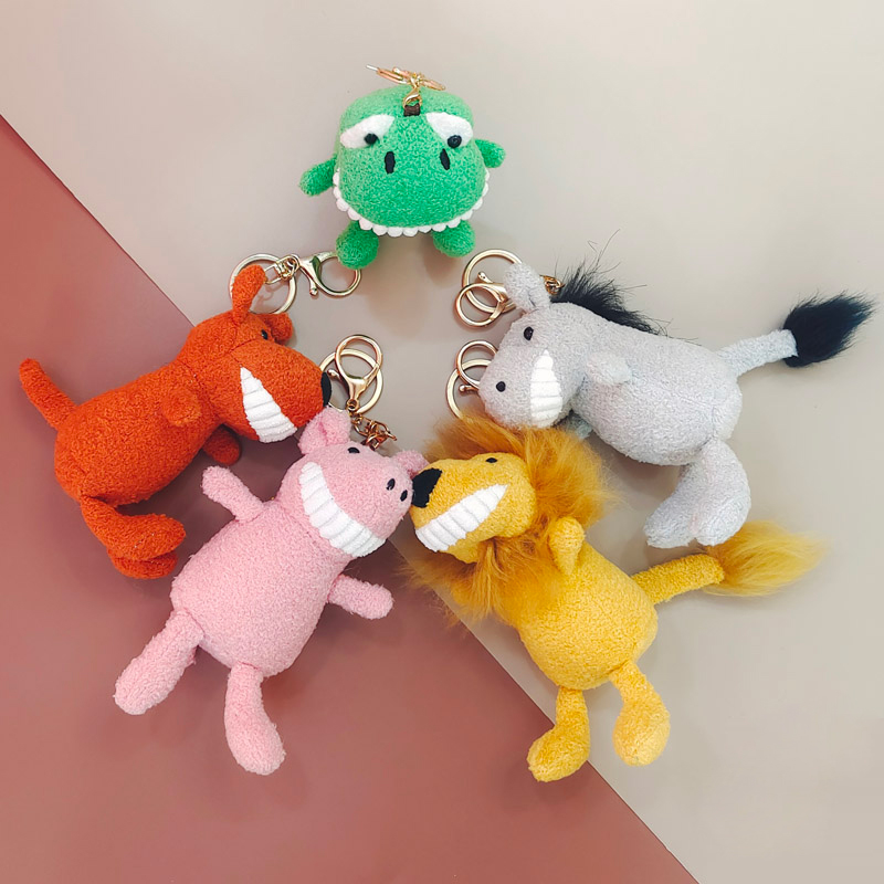 小猪书包挂件公仔微笑大牙钥匙扣