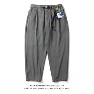 阔腿裤 日系潮牌5415TR宽松休闲西裤 复古大码 裤 男垂感束脚工装