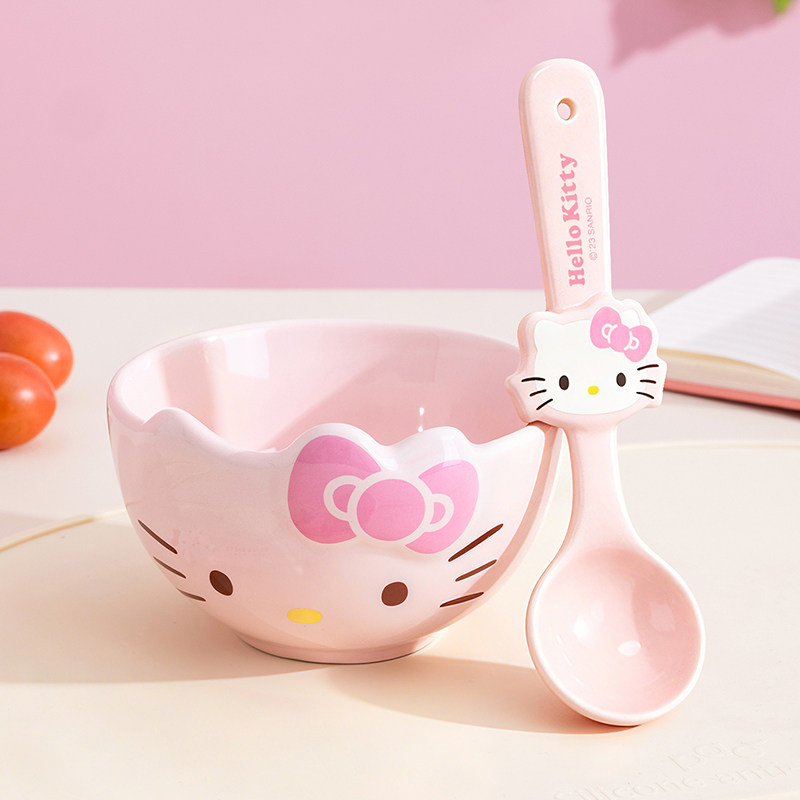 HelloKitty陶瓷餐具家用碗勺套装