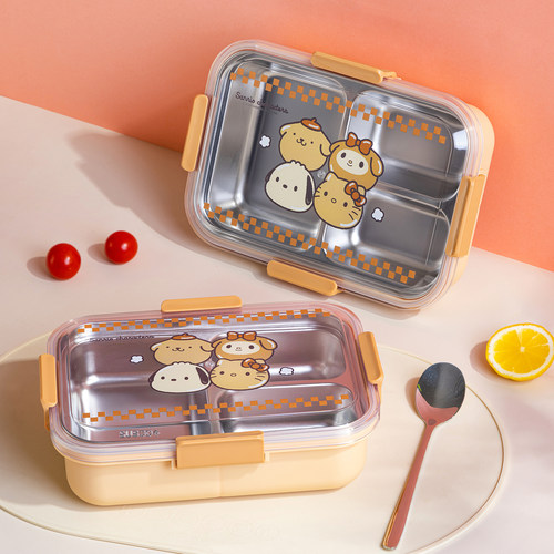 Hellokitty保温饭盒不锈钢上班族学生宿舍打饭专用便当盒分格盒