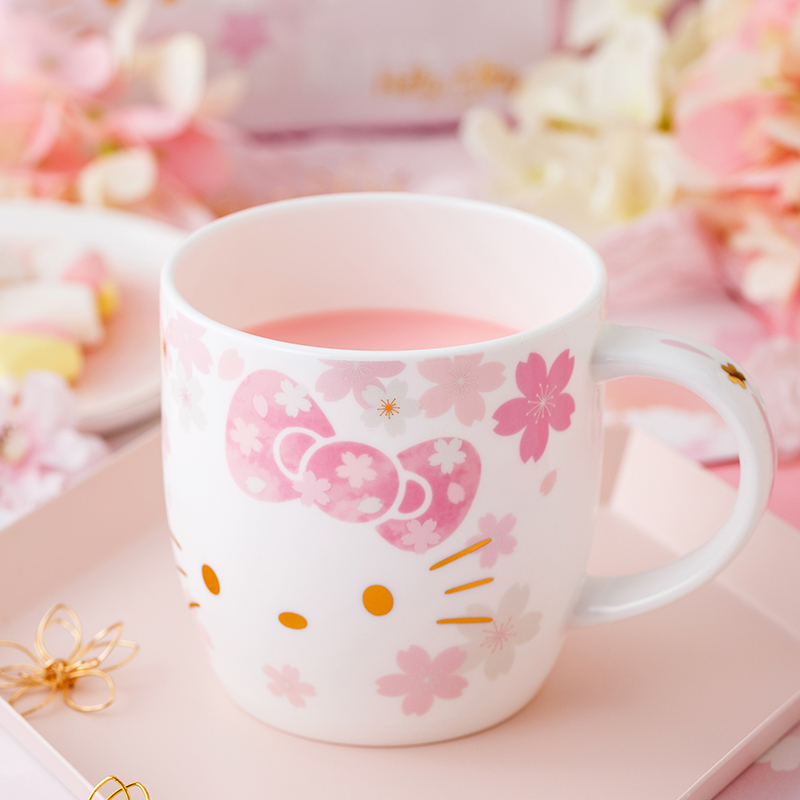 HelloKitty骨瓷马克杯樱花杯子女