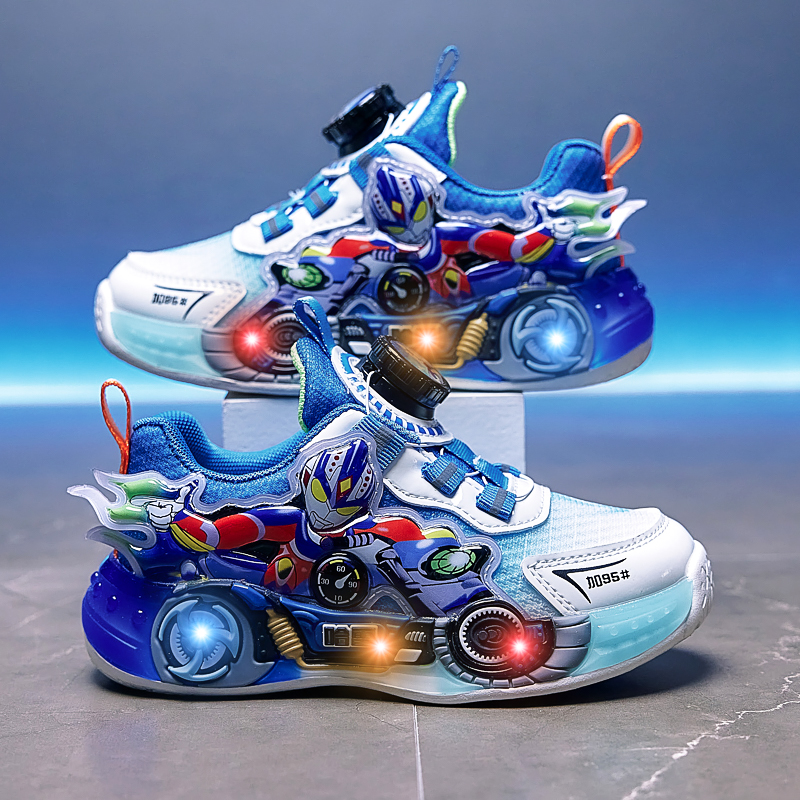 奥特曼男童运动鞋发光鞋