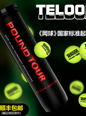 TELOON天龙网球POUND专业比赛球成人专用训练球网球配件P3P4桶装