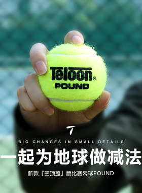 TELOON天龙比赛网球POUND3粒组合罐罐装全场地高弹耐打专业训练球