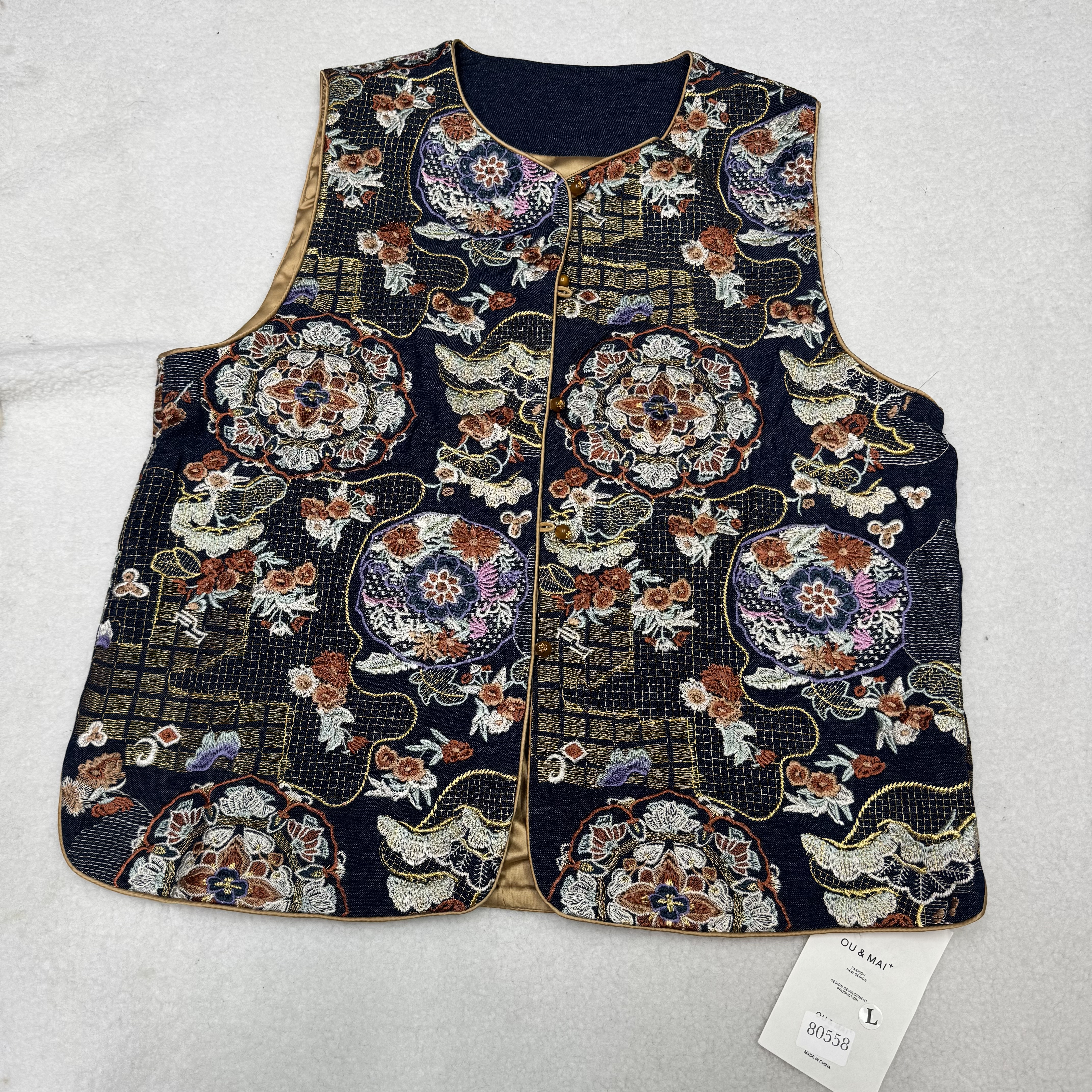 80558春季新款新中式国风重马夹