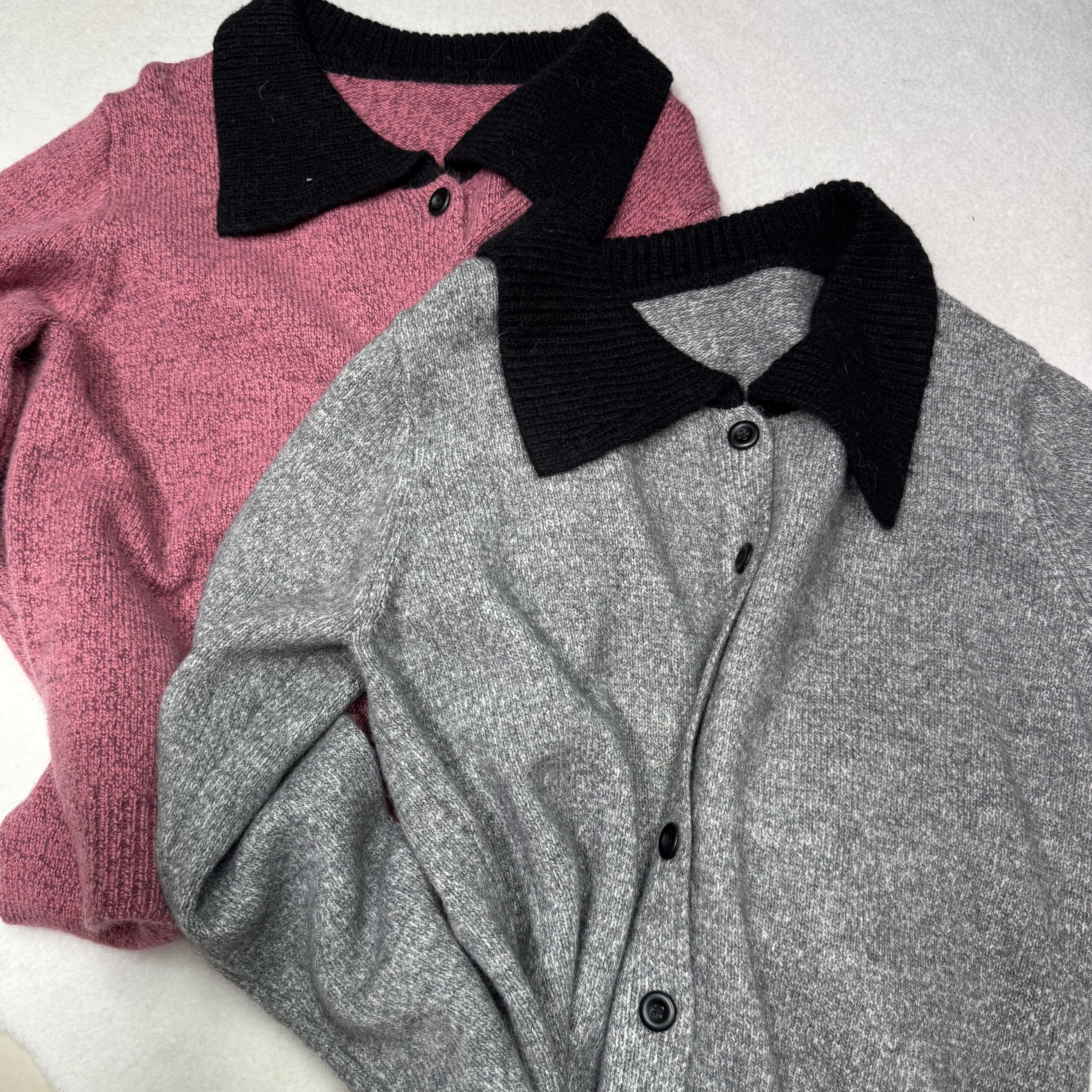 2025冬季新款撞色翻领浣熊羊毛开衫单排扣长袖简约针织毛衣,女装/女士精品,羊绒衫,淘宝优惠券,粉丝福利购,淘宝优惠卷