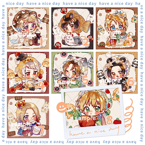 黑塔利亚徽章王耀亚瑟伊万本田菊