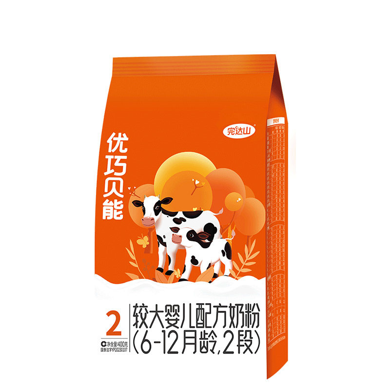 完达山官方正品优巧贝能2段婴幼儿奶粉2段奶粉400g