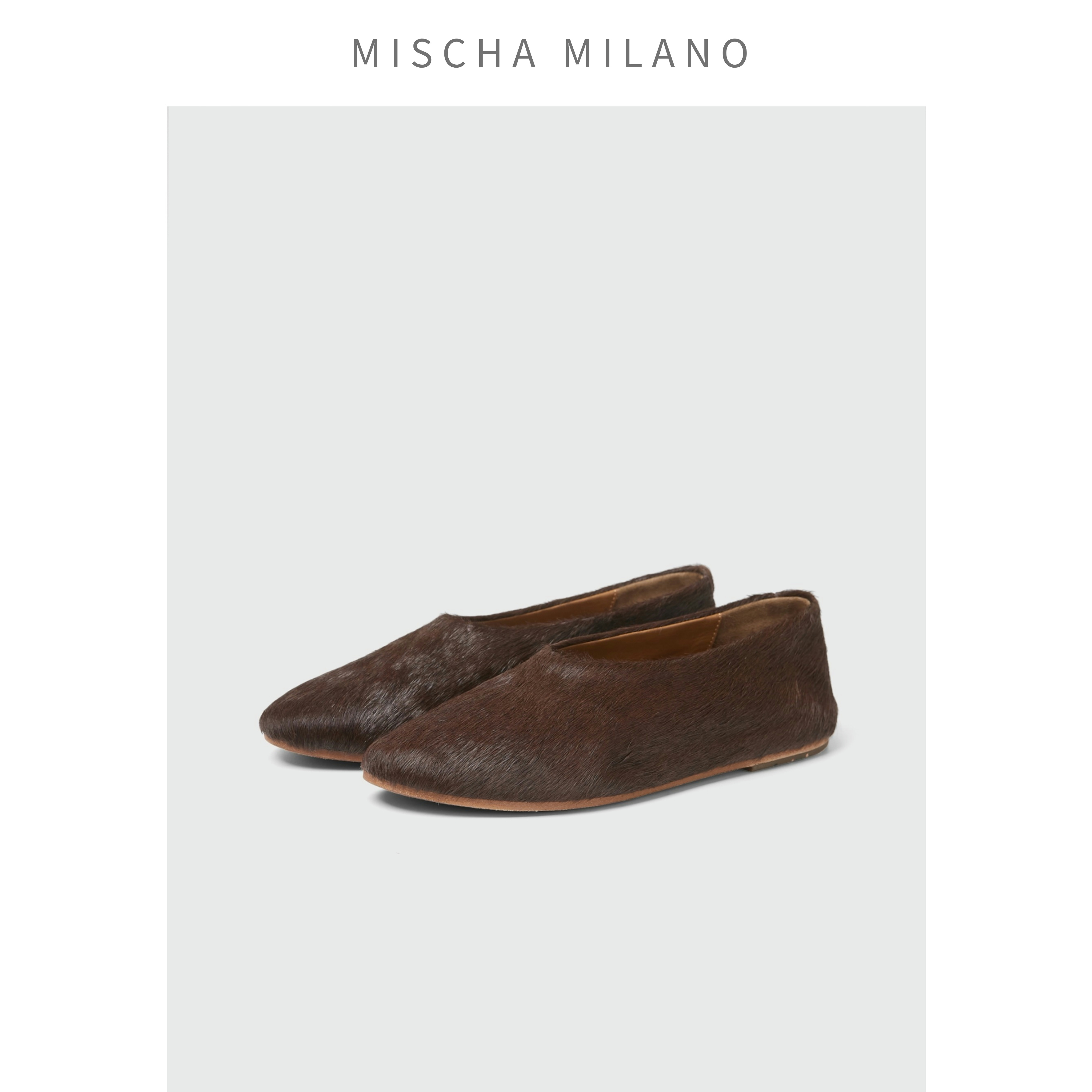 mischa25早春胎牛毛单鞋