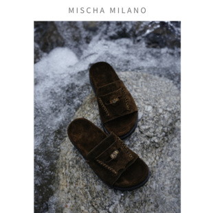 【爱上走路】mischa&vibram超轻防滑配方 金币厚底拖鞋女2026新款